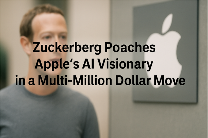 Zuckerberg Poaches Apple’s AI Visionary in a Multi-Million Dollar Move